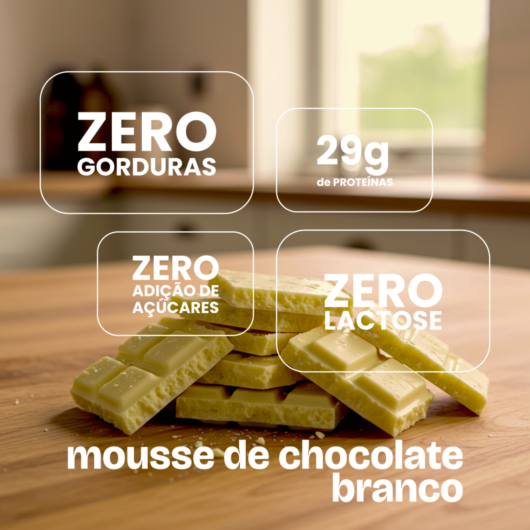 Chef Whey Zero Lactose 900g - Mousse au Chocolat Blanc (Mousse de Chocolate Branco)